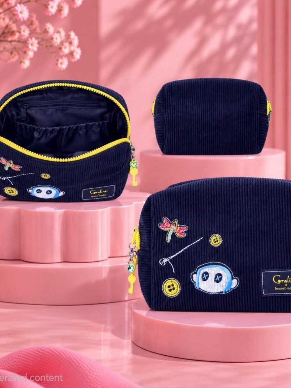 CORALINE X BEAUTY CREATIONS LIMITED EDITION COSMETIC BAG